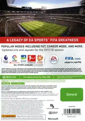 FIFA 18 (USA) box cover back